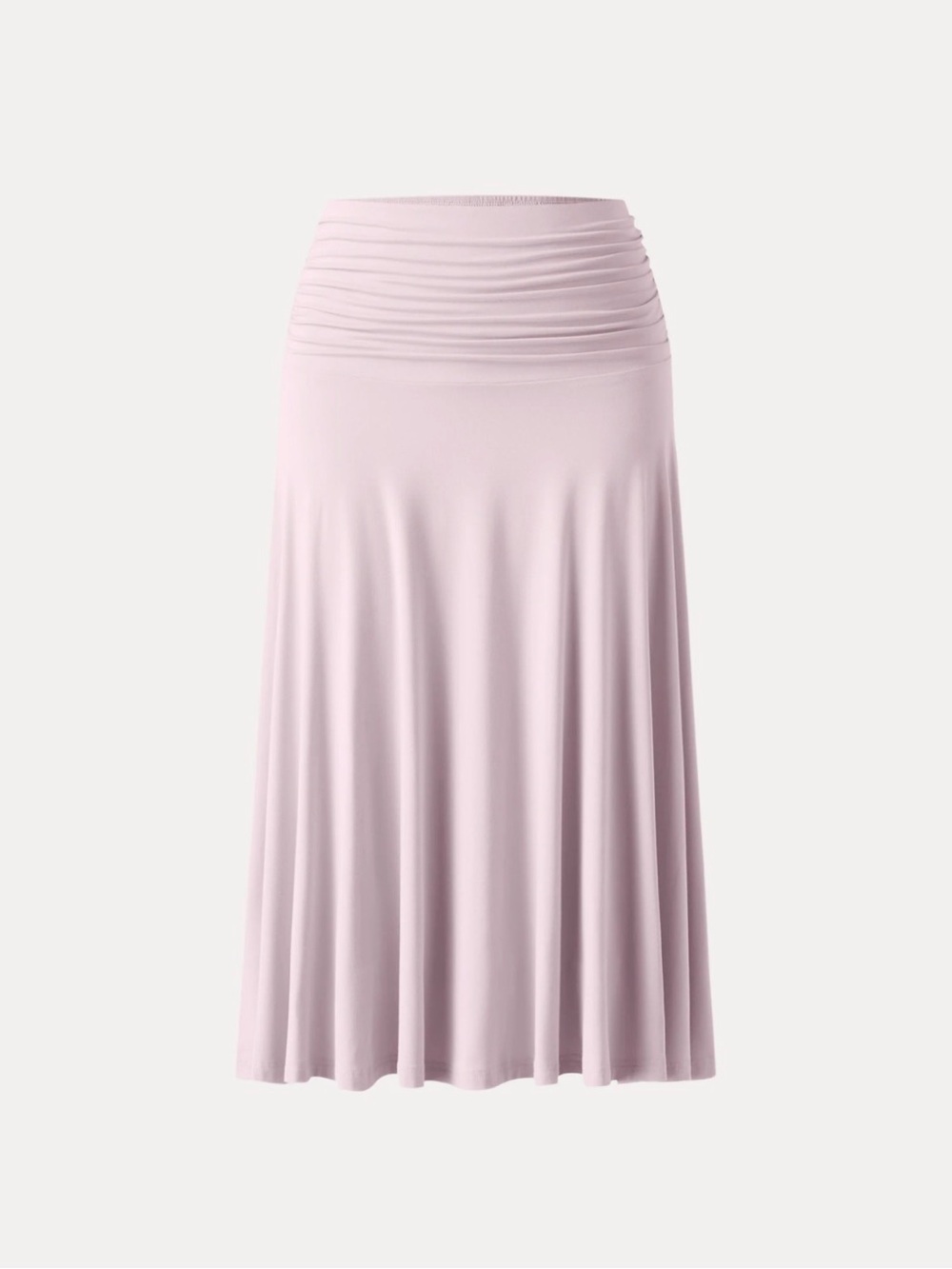 OGL Skinkiss Flowy Side Ruched A-Line Midi Skirt NWT XS Primrose Pink